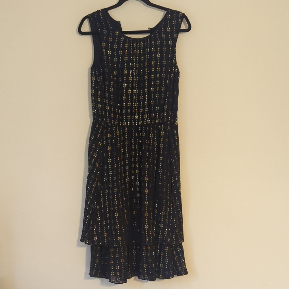 NWT J. Crew Elegant Black and Gold Women's Dress